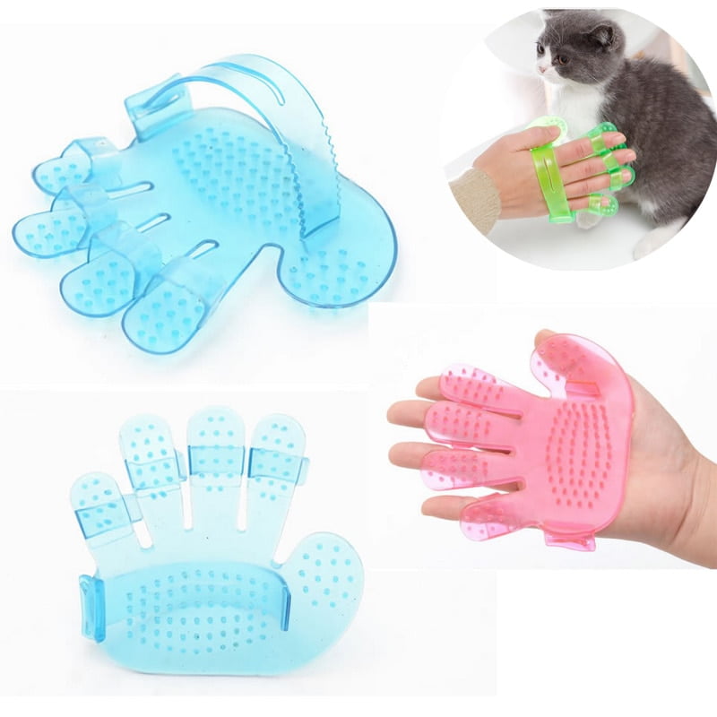 Pet Cat Grooming Comb Five Finger Pet Bath Brush Cat...