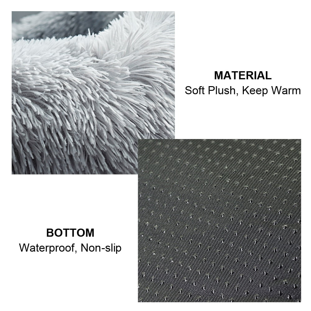 Pet Dog Bed Warm Fleece Round Dog Kennel House Long Plush Winter Pets Dog Beds For Medium Large Dogs Cats Soft Sofa Cushion Mats - Image 5