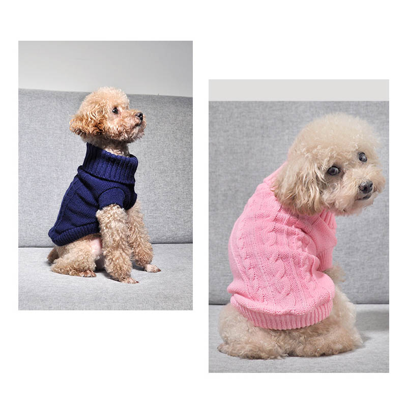 Pet Dog Cat Clothing Winter Autumn Warm Cat Knitted Sweater Jumper Puppy Pug Coat Clothes Pullover Knitted Shirt Kitten Clothes - Image 5