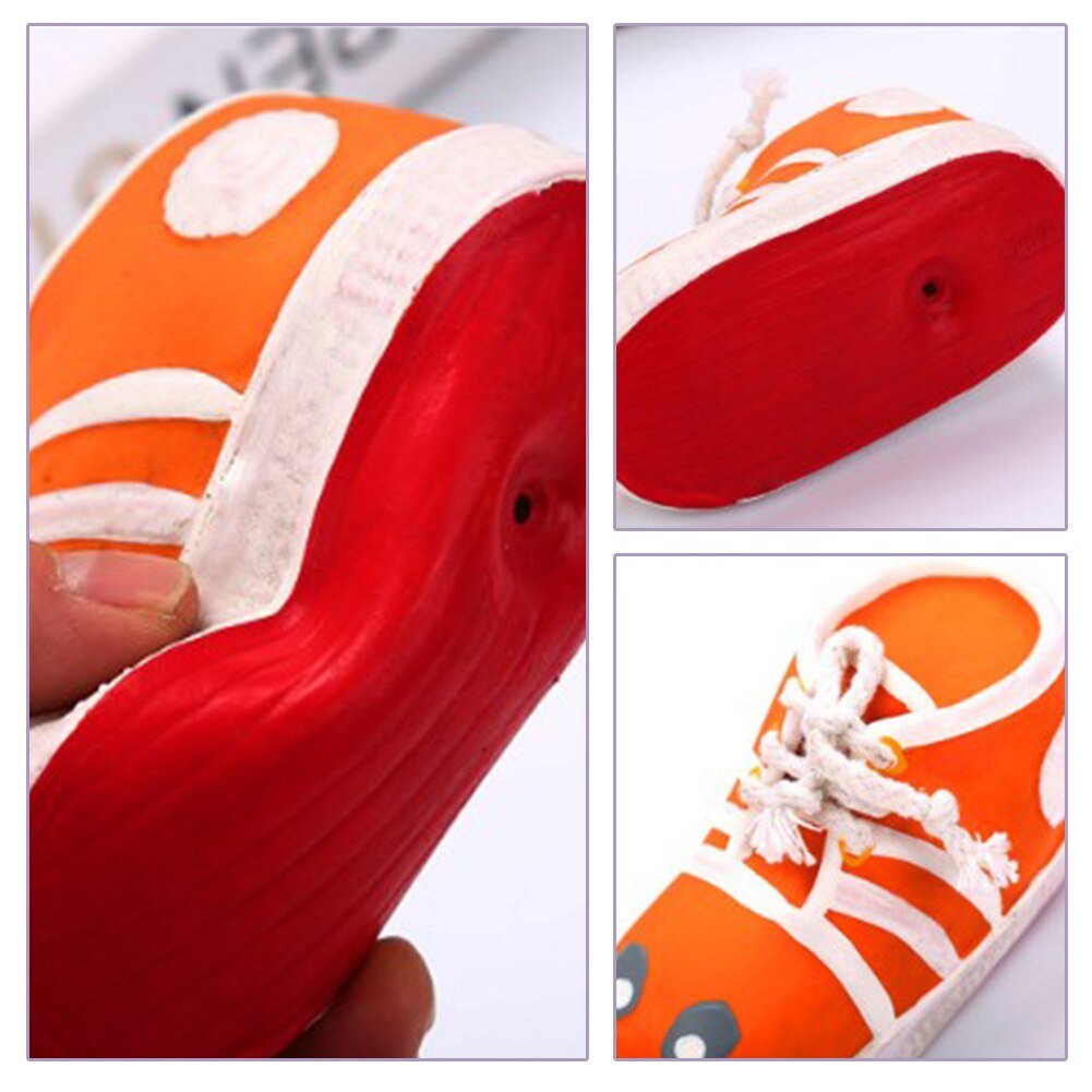 Pet Dog Chew Toy Bite-Resistant Latex Shoes Sound Toys for Small Dogs Puppy Teeth Training Products Dropship - Image 5