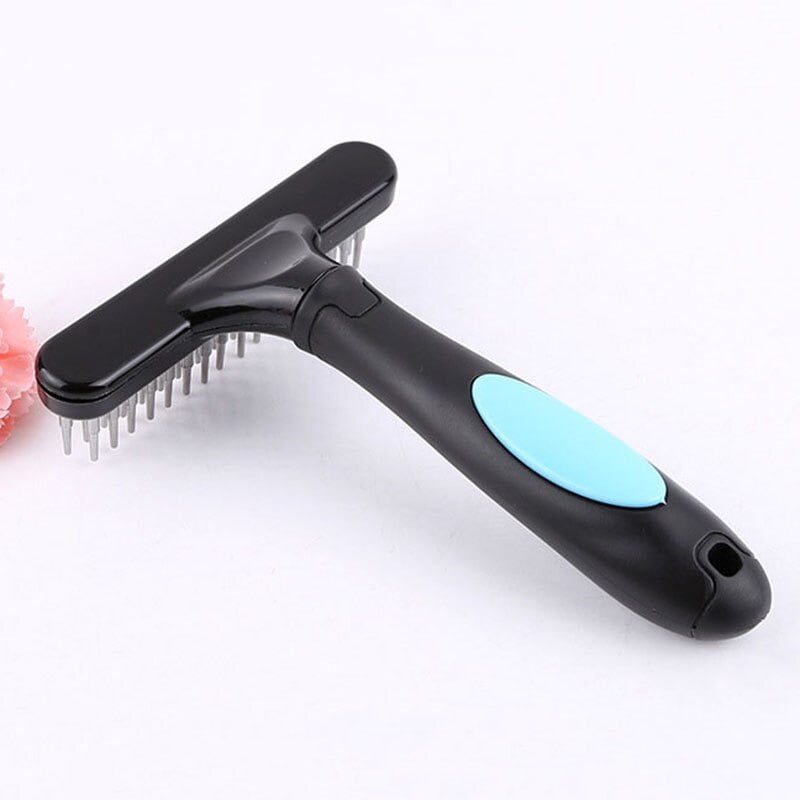 Pet Slicker Brush Cat Dog Grooming Undercoat Comb Grooming Raker for Short or Long Hair with Double Row of Stainless Steel Pins - Image 4