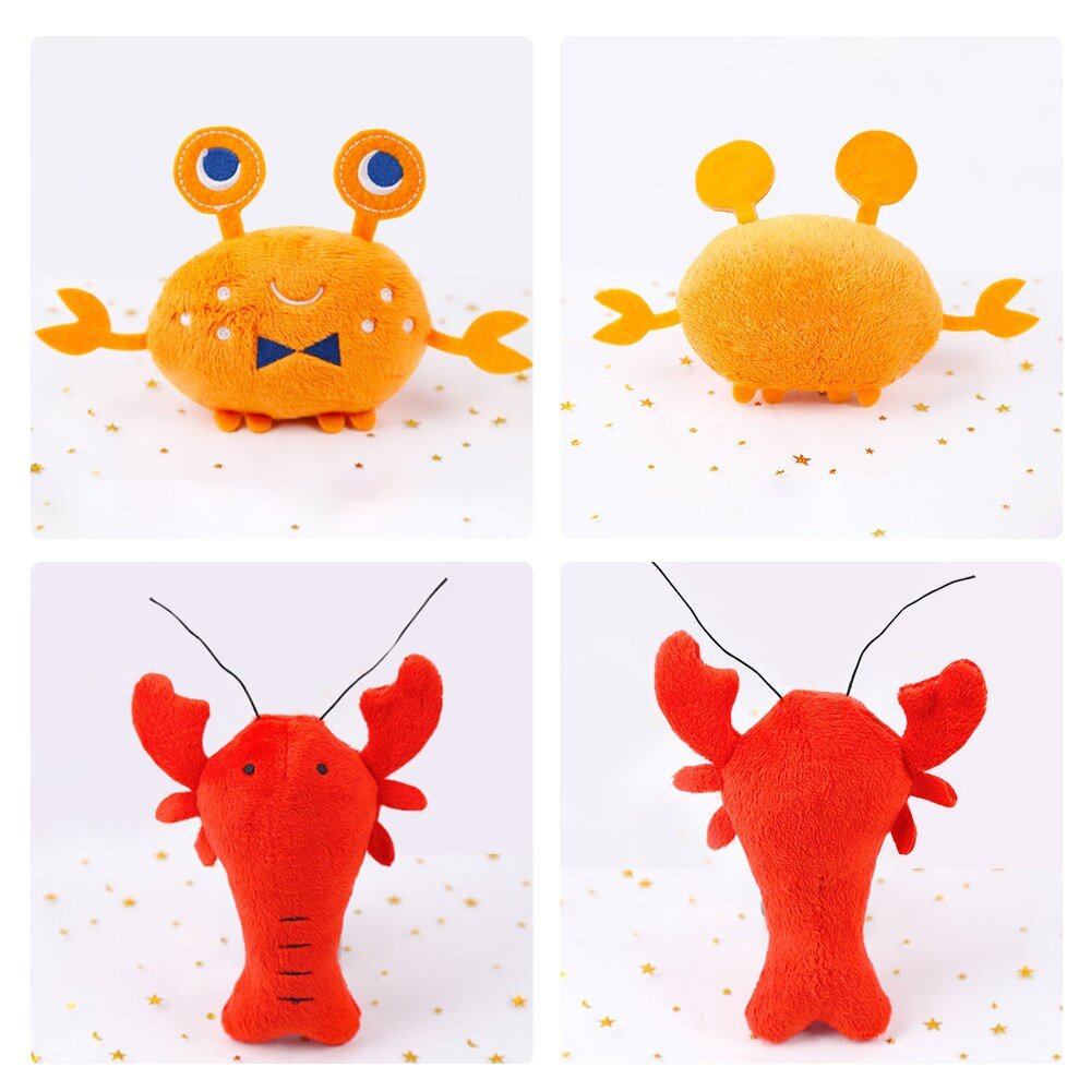 Pet Toys Dogs Cats Cute Lobster Crabs Toy Puppy Squeak Toy Chew Toys For Dog Cat Mascotas Supplies - Image 4