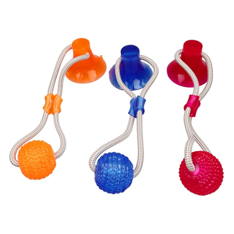 Pet Toys with Suction Cup Dog Push Toy with TPR Ball Pet Tooth Cleaning Chewing Rubber Dog Toys for Small Dogs Rubber Dog Toy - Image 2