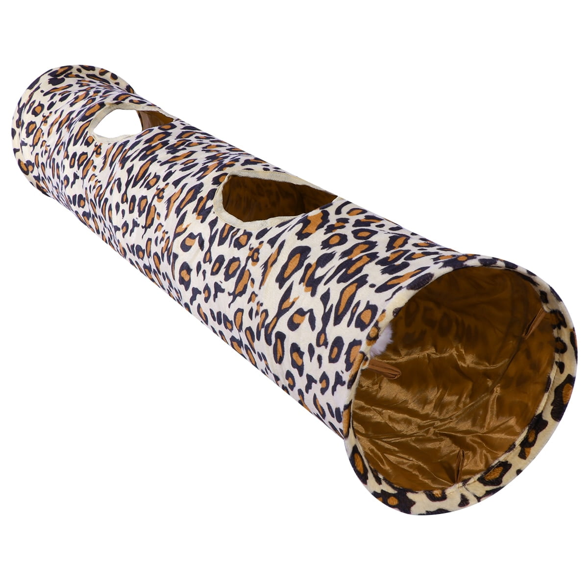 Pet Tunnel Leopard Print Pet Rabbit Play Tunnel Collapsible Tunnel Space-Saving Nontoxic Toys for Dogs Cat Rabbits 120x250 cm - Image 2