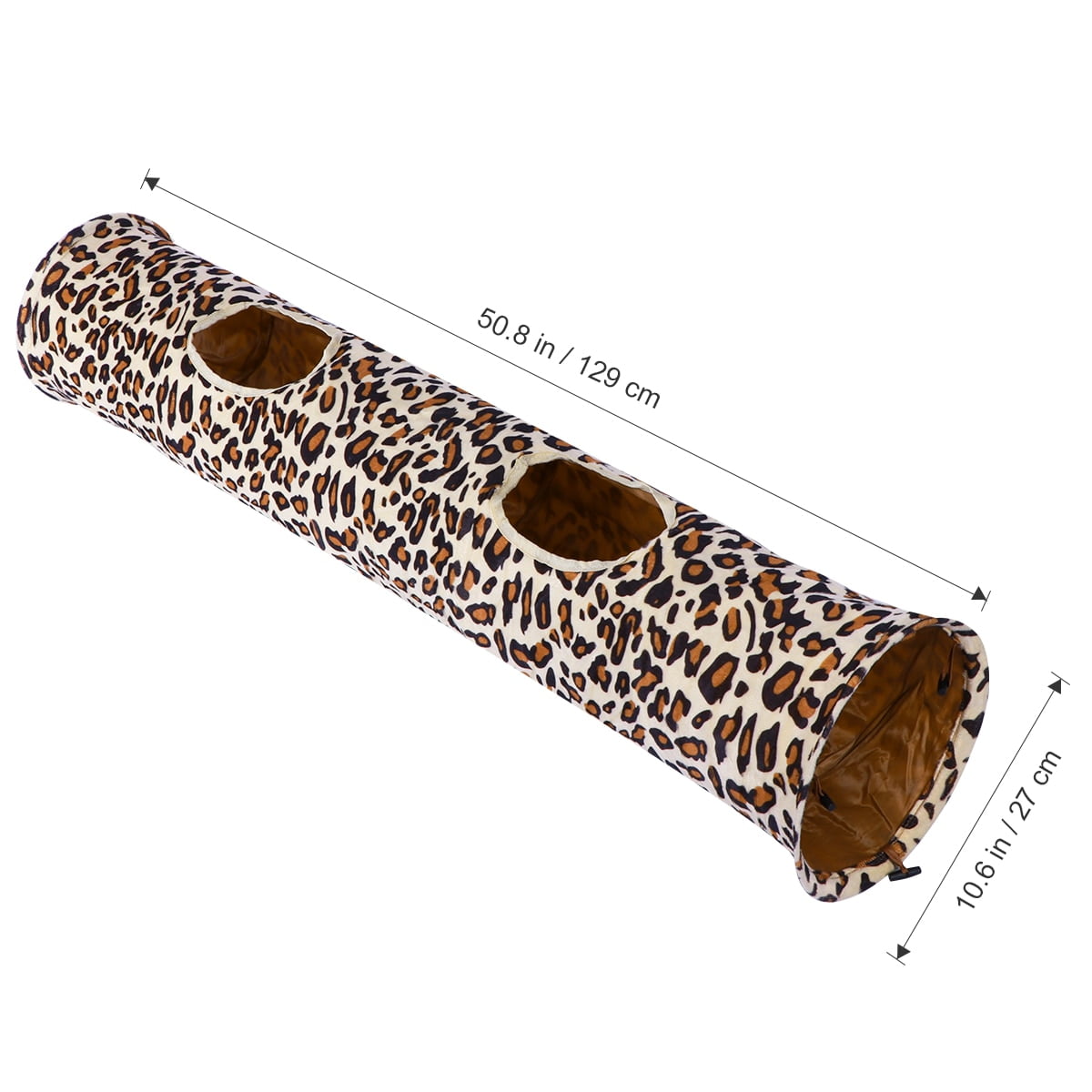 Pet Tunnel Leopard Print Pet Rabbit Play Tunnel Collapsible Tunnel Space-Saving Nontoxic Toys for Dogs Cat Rabbits 120x250 cm - Image 4