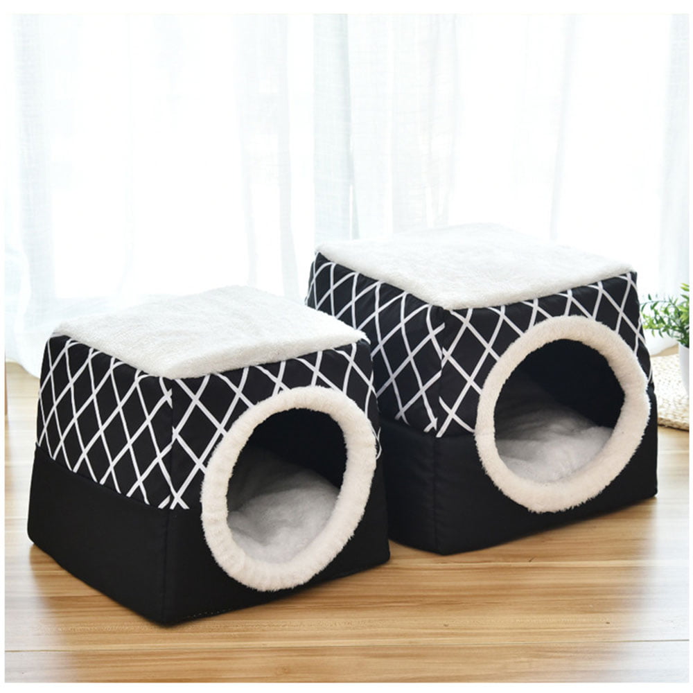 Pet bed for Cats Dogs Soft Nest Kennel Bed Cave House Sleeping Bag Mat Pad Tent Pets Winter Warm Cozy Beds 2 Size L XL 2 Colors - Image 2