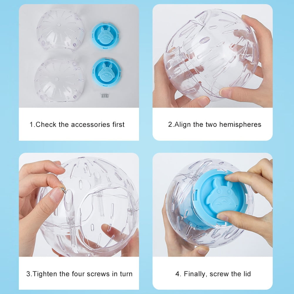Plastic Outdoor Sport Ball Grounder Rat Small Pet Rodent Mice Jogging Ball Toy Hamster Gerbil Rat Exercise Balls Play Toys - Image 4