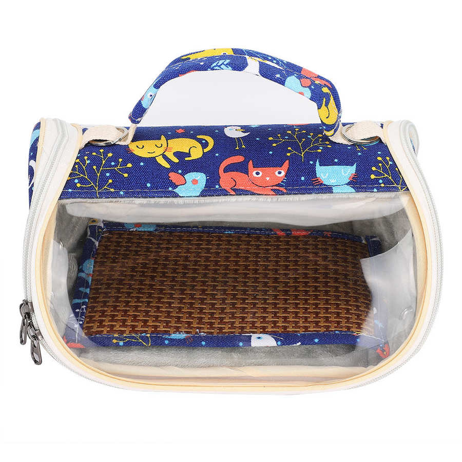 Portable Hamster Bag Carrier Hamster Transparent Bag Bird Squirrel Sugar Gliders Totoro Outdoor Travel Visible Portable Carrier - Image 5