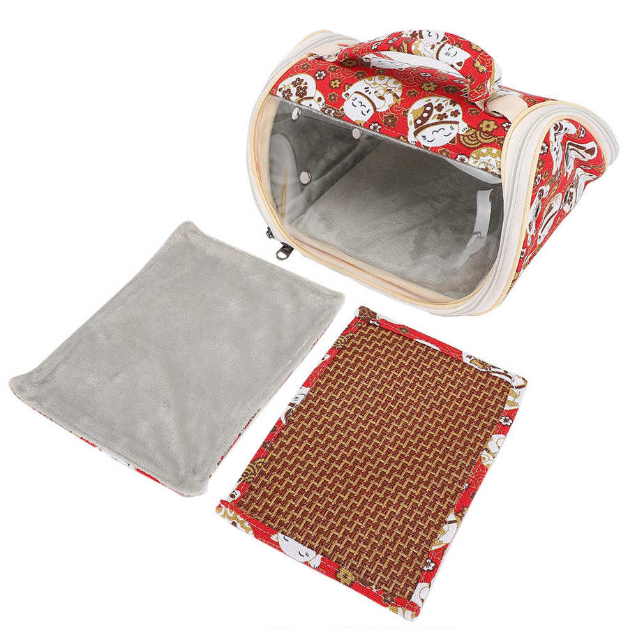 Portable Hamster Bag Carrier Hamster Transparent Bag Bird Squirrel Sugar Gliders Totoro Outdoor Travel Visible Portable Carrier - Image 6
