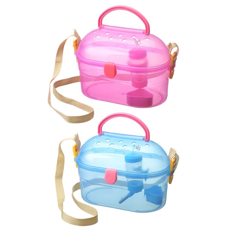 Portable Hamster Carrier Small Pet Storage Cage Carry...