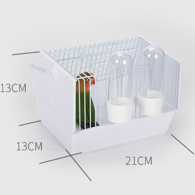 Portable bird cage to carry parrot small bird cage portable cage pillow peony with two feeders birds supplies WJ1130199 - Image 3