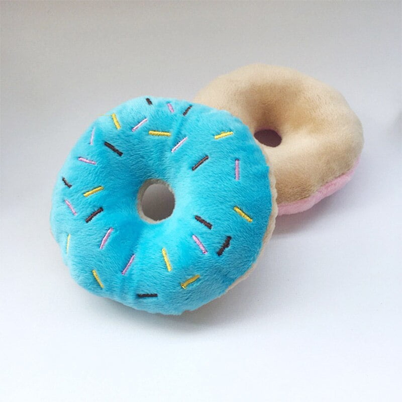 Soft Dog Donuts Plush Pet Dog Toys For Dogs Chew Toy Cute Puppy Squeaker Sound Toys Funny Puppy Small Medium Dog Interactive Toy - Image 4
