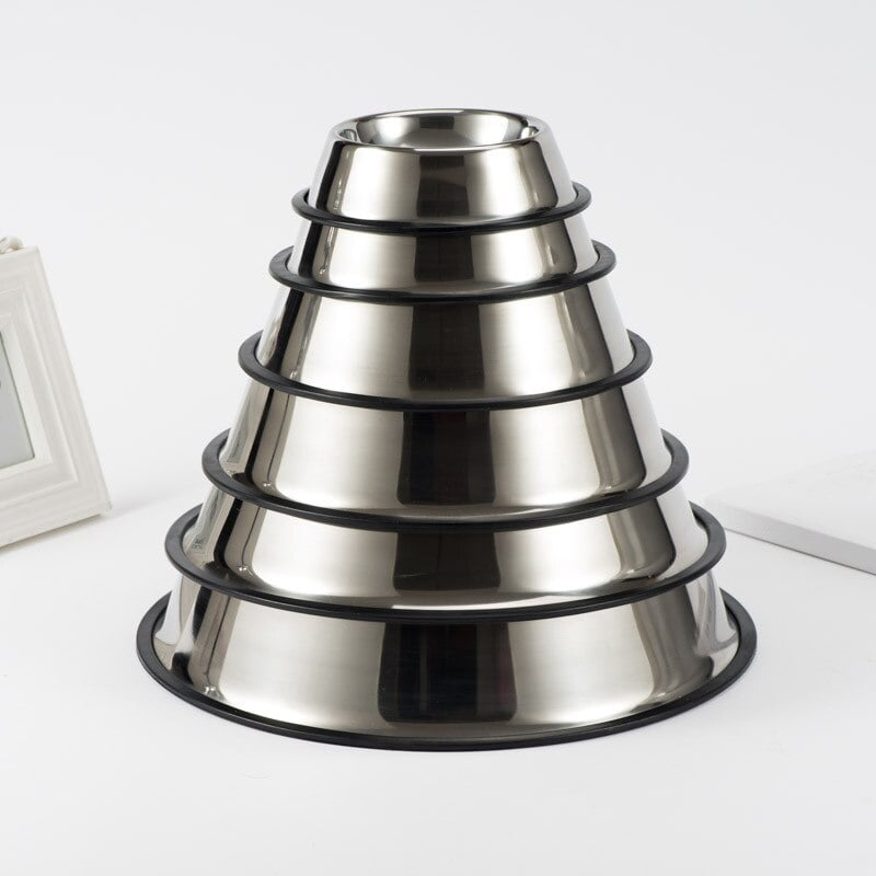 Stainless Steel Dog Cat Bowl Non-Slip Durable Food Feeder Water Bowls For Small Medium Large Dogs Pet Feeding Drinking Supplies - Image 2
