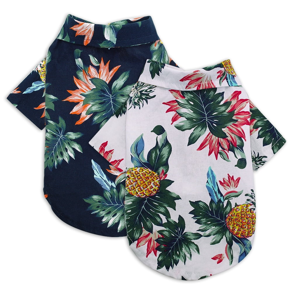 Summer Pet Cat Clothes Outfit Hawaii Beach Casual Pets Kitten Shirt Costume Cats Clothing Coat For Cats Small Medium Dogs - Image 2