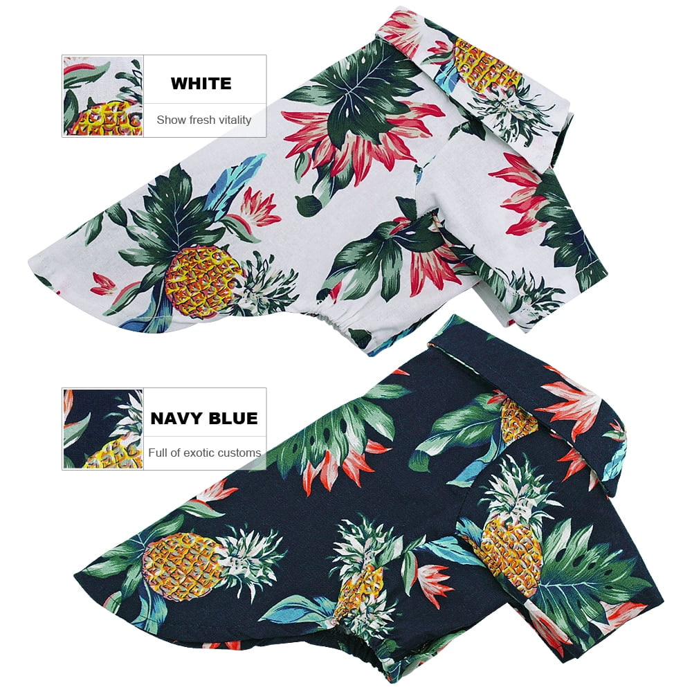 Summer Pet Cat Clothes Outfit Hawaii Beach Casual Pets Kitten Shirt Costume Cats Clothing Coat For Cats Small Medium Dogs - Image 3