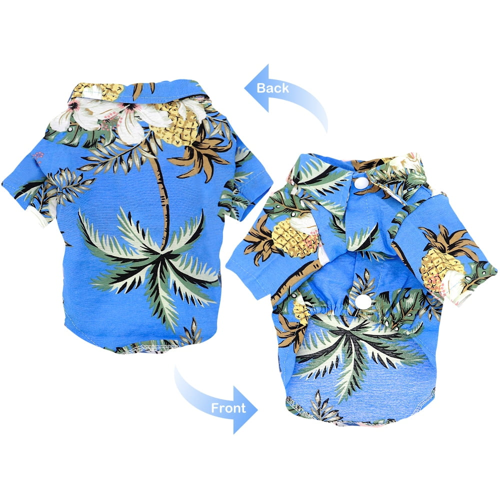 Summer Pet Cat Clothes Outfit Hawaii Beach Casual Pets Kitten Shirt Costume Cats Clothing Coat For Cats Small Medium Dogs - Image 4