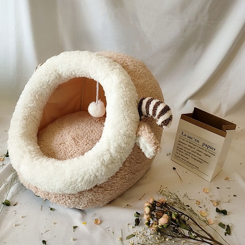 Warm Soft Cat Bed Winter Warm House Cave Pet Dog Soft Nest Kennel Kitten Bed House Sleeping Bag for Small Medium Dogs Supplies - Image 6