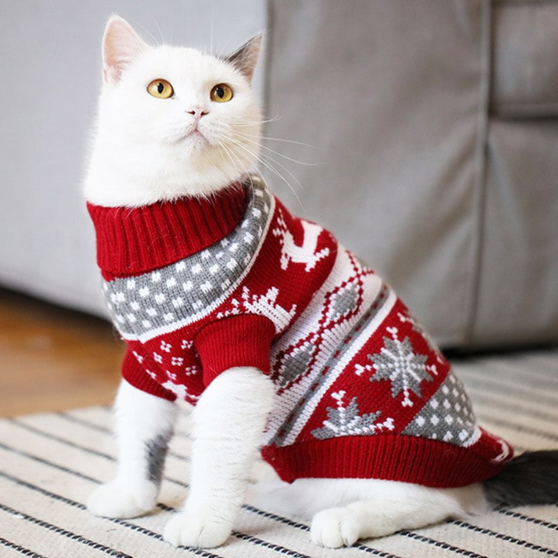 Winter Cat Sweater Pet Costume Warm Pet Clothes Cat Clothing for Cats Katten Kedi Giyim Mascotas Gato Pets Products for Animals - Image 2
