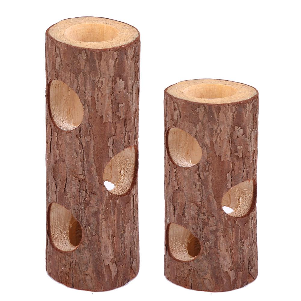 Wooden Animal Tunnel Exercise Tube Chew Toy for Rabbit Ferret Hamster Guinea Pig Hamster Toy Tunnel Small Pet - Image 2