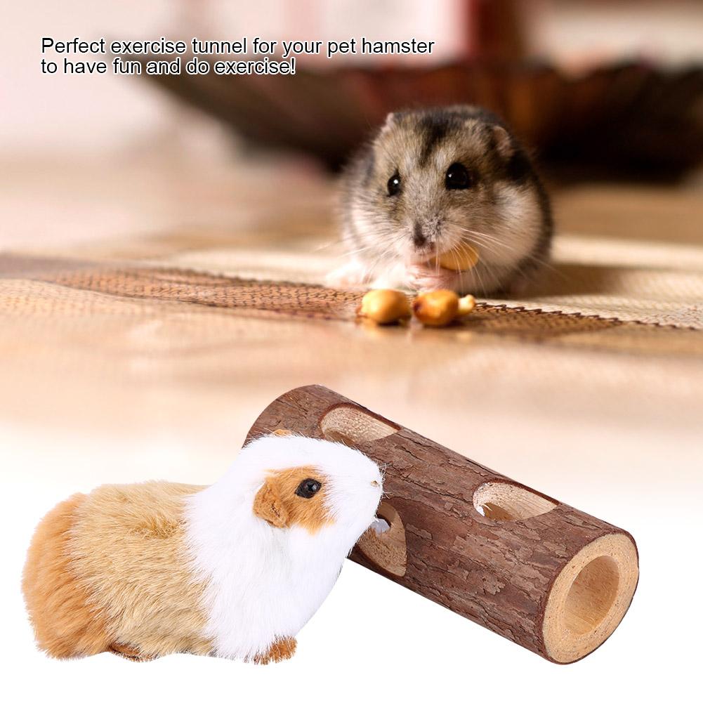 Wooden Animal Tunnel Exercise Tube Chew Toy for Rabbit Ferret Hamster Guinea Pig Hamster Toy Tunnel Small Pet - Image 3