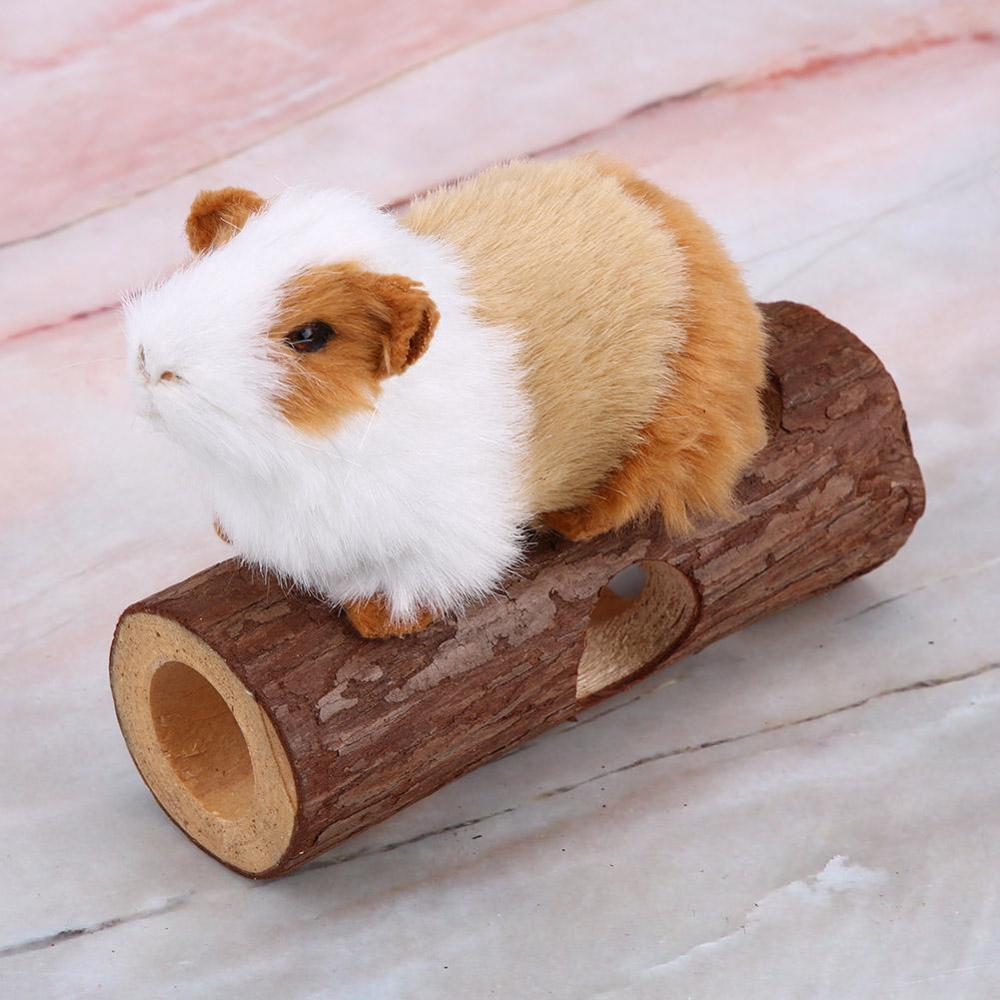 Wooden Animal Tunnel Exercise Tube Chew Toy for Rabbit Ferret Hamster Guinea Pig Hamster Toy Tunnel Small Pet - Image 4