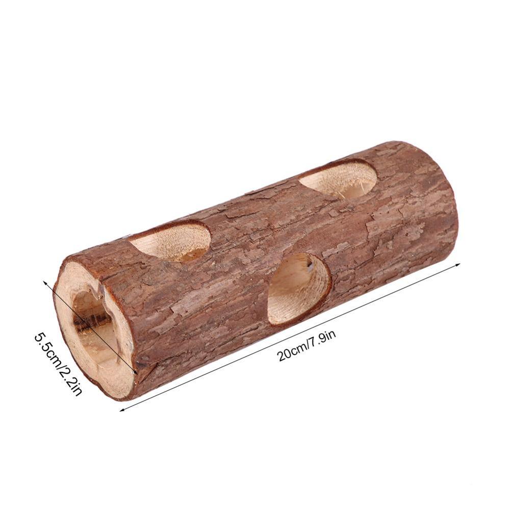 Wooden Animal Tunnel Exercise Tube Chew Toy for Rabbit Ferret Hamster Guinea Pig Hamster Toy Tunnel Small Pet - Image 6